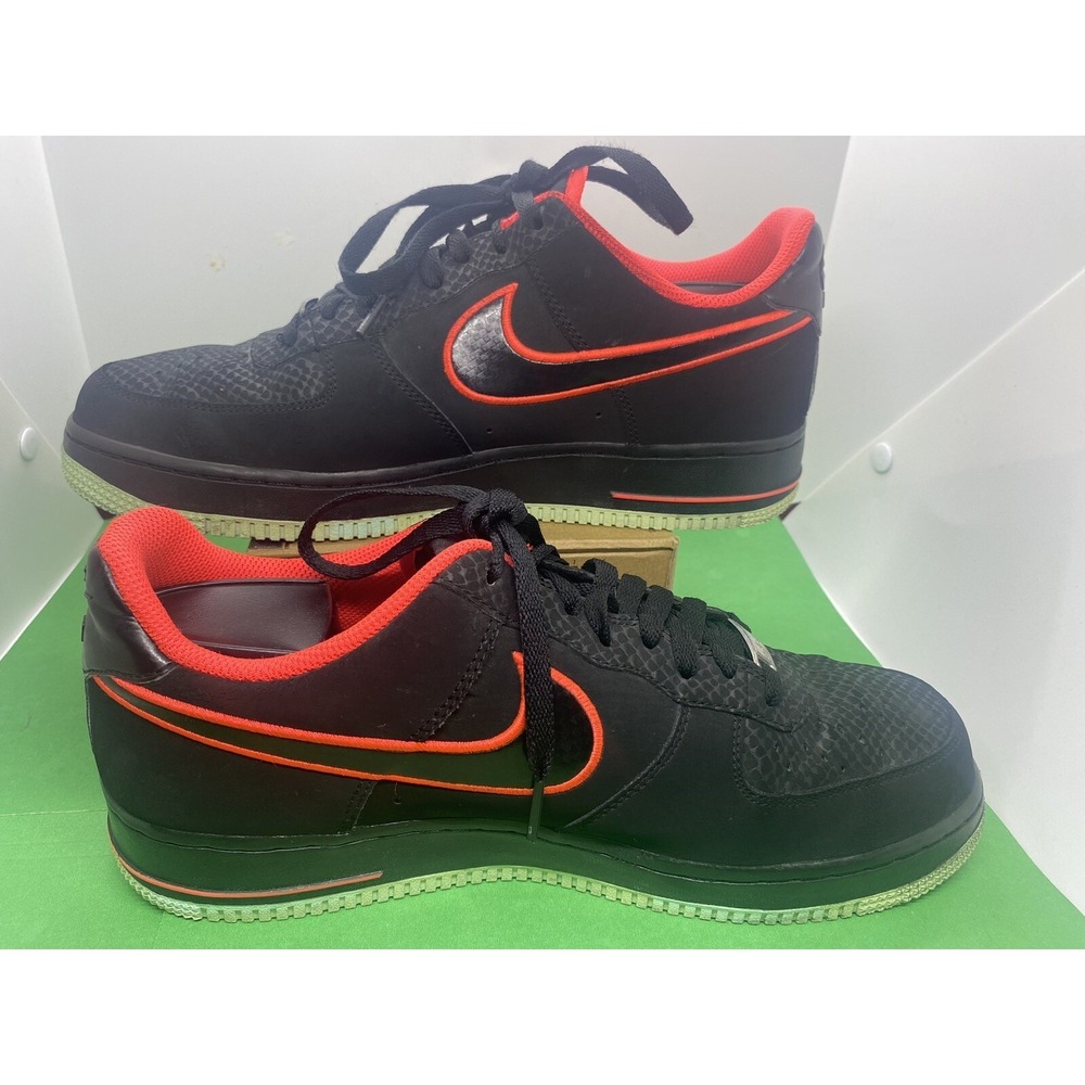 Nike Air Force 1 Low Yeezy 2014 Black Solar Red 488298-048 Mens 10.5
